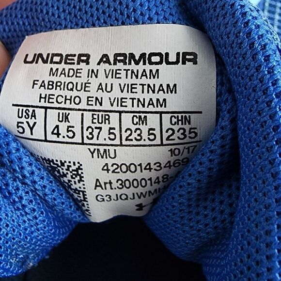 UNDER ARMOUR UA RAVE 2 YOUTH SNEAKERS SIZE 5Y - Picture 8 of 8